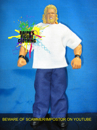 Isaac Yankem White Shirt and Blue Pants