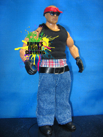 Konnan Black Shirt and Blue Pants